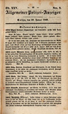 Allgemeiner Polizei-Anzeiger Donnerstag 27. Januar 1848