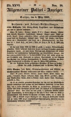 Allgemeiner Polizei-Anzeiger Samstag 4. März 1848