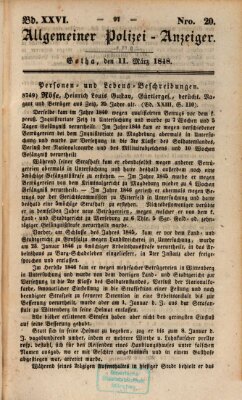 Allgemeiner Polizei-Anzeiger Samstag 11. März 1848