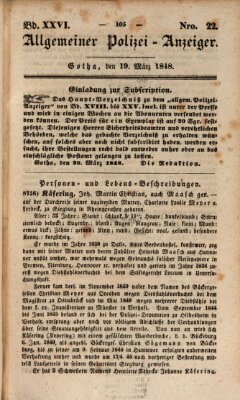 Allgemeiner Polizei-Anzeiger Sunday 19. March 1848