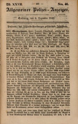 Allgemeiner Polizei-Anzeiger Freitag 8. Dezember 1848