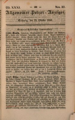 Allgemeiner Polizei-Anzeiger Mittwoch 23. Oktober 1850