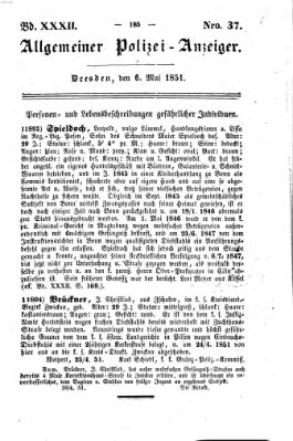 Allgemeiner Polizei-Anzeiger Dienstag 6. Mai 1851