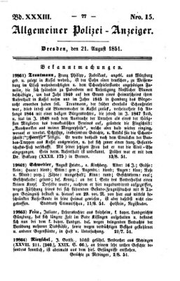 Allgemeiner Polizei-Anzeiger Donnerstag 21. August 1851