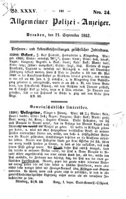 Allgemeiner Polizei-Anzeiger Dienstag 21. September 1852