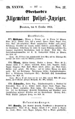 Eberhardt's allgemeiner Polizei-Anzeiger (Allgemeiner Polizei-Anzeiger) Samstag 8. Oktober 1853