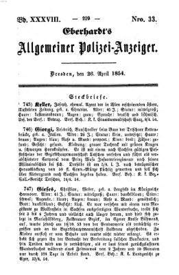 Eberhardt's allgemeiner Polizei-Anzeiger (Allgemeiner Polizei-Anzeiger) Mittwoch 26. April 1854