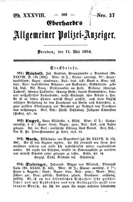 Eberhardt's allgemeiner Polizei-Anzeiger (Allgemeiner Polizei-Anzeiger) Donnerstag 11. Mai 1854