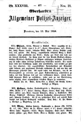 Eberhardt's allgemeiner Polizei-Anzeiger (Allgemeiner Polizei-Anzeiger) Samstag 13. Mai 1854