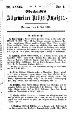 Eberhardt's allgemeiner Polizei-Anzeiger (Allgemeiner Polizei-Anzeiger) Donnerstag 6. Juli 1854