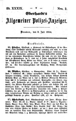 Eberhardt's allgemeiner Polizei-Anzeiger (Allgemeiner Polizei-Anzeiger) Samstag 8. Juli 1854