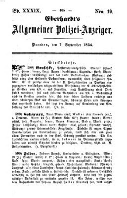 Eberhardt's allgemeiner Polizei-Anzeiger (Allgemeiner Polizei-Anzeiger) Donnerstag 7. September 1854