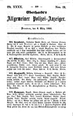 Eberhardt's allgemeiner Polizei-Anzeiger (Allgemeiner Polizei-Anzeiger) Donnerstag 8. März 1855