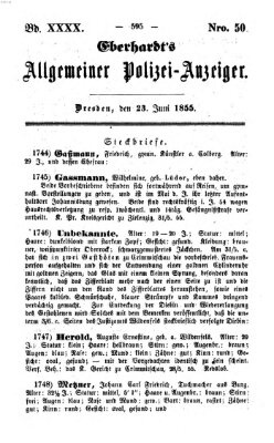 Eberhardt's allgemeiner Polizei-Anzeiger (Allgemeiner Polizei-Anzeiger) Samstag 23. Juni 1855