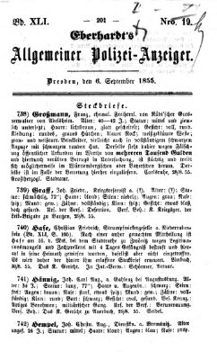 Eberhardt's allgemeiner Polizei-Anzeiger (Allgemeiner Polizei-Anzeiger) Donnerstag 6. September 1855