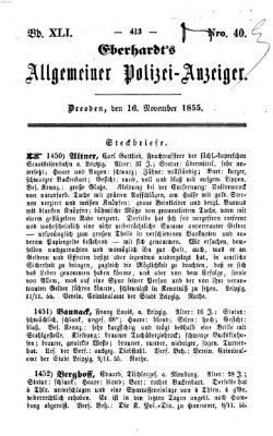 Eberhardt's allgemeiner Polizei-Anzeiger (Allgemeiner Polizei-Anzeiger) Freitag 16. November 1855