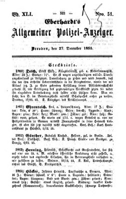 Eberhardt's allgemeiner Polizei-Anzeiger (Allgemeiner Polizei-Anzeiger) Donnerstag 27. Dezember 1855