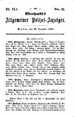 Eberhardt's allgemeiner Polizei-Anzeiger (Allgemeiner Polizei-Anzeiger) Freitag 28. Dezember 1855