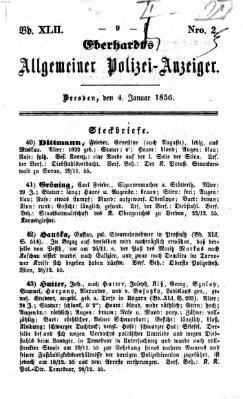 Eberhardt's allgemeiner Polizei-Anzeiger (Allgemeiner Polizei-Anzeiger) Freitag 4. Januar 1856