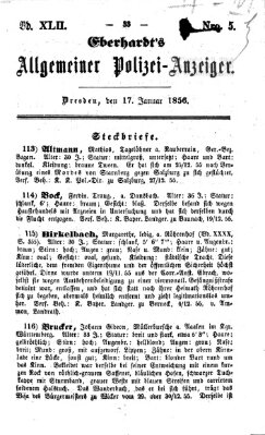 Eberhardt's allgemeiner Polizei-Anzeiger (Allgemeiner Polizei-Anzeiger) Donnerstag 17. Januar 1856