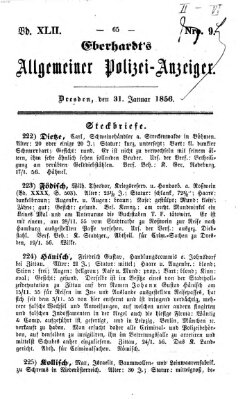 Eberhardt's allgemeiner Polizei-Anzeiger (Allgemeiner Polizei-Anzeiger) Donnerstag 31. Januar 1856