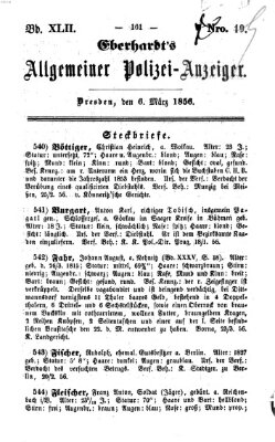 Eberhardt's allgemeiner Polizei-Anzeiger (Allgemeiner Polizei-Anzeiger) Donnerstag 6. März 1856