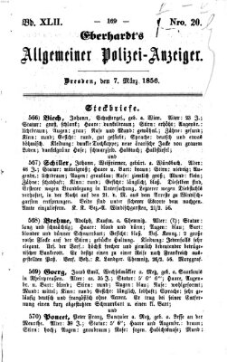 Eberhardt's allgemeiner Polizei-Anzeiger (Allgemeiner Polizei-Anzeiger) Freitag 7. März 1856