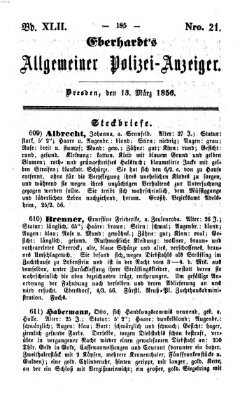 Eberhardt's allgemeiner Polizei-Anzeiger (Allgemeiner Polizei-Anzeiger) Donnerstag 13. März 1856