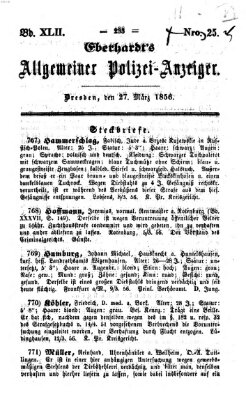 Eberhardt's allgemeiner Polizei-Anzeiger (Allgemeiner Polizei-Anzeiger) Donnerstag 27. März 1856