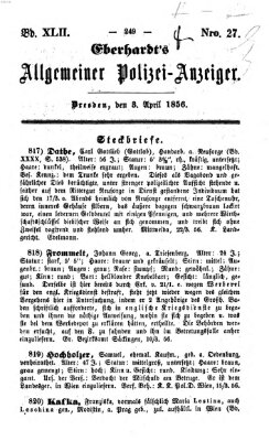 Eberhardt's allgemeiner Polizei-Anzeiger (Allgemeiner Polizei-Anzeiger) Donnerstag 3. April 1856