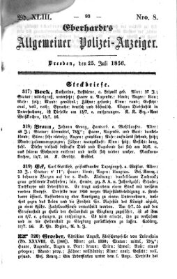 Eberhardt's allgemeiner Polizei-Anzeiger (Allgemeiner Polizei-Anzeiger) Freitag 25. Juli 1856