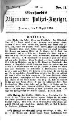 Eberhardt's allgemeiner Polizei-Anzeiger (Allgemeiner Polizei-Anzeiger) Donnerstag 7. August 1856