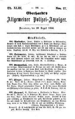 Eberhardt's allgemeiner Polizei-Anzeiger (Allgemeiner Polizei-Anzeiger) Donnerstag 28. August 1856