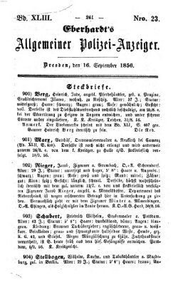 Eberhardt's allgemeiner Polizei-Anzeiger (Allgemeiner Polizei-Anzeiger) Dienstag 16. September 1856