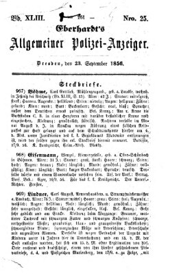 Eberhardt's allgemeiner Polizei-Anzeiger (Allgemeiner Polizei-Anzeiger) Dienstag 23. September 1856