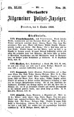 Eberhardt's allgemeiner Polizei-Anzeiger (Allgemeiner Polizei-Anzeiger) Donnerstag 9. Oktober 1856