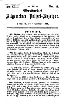Eberhardt's allgemeiner Polizei-Anzeiger (Allgemeiner Polizei-Anzeiger) Freitag 7. November 1856