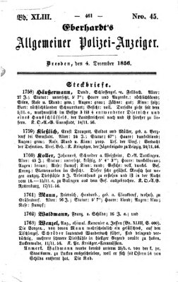 Eberhardt's allgemeiner Polizei-Anzeiger (Allgemeiner Polizei-Anzeiger) Donnerstag 4. Dezember 1856