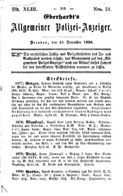 Eberhardt's allgemeiner Polizei-Anzeiger (Allgemeiner Polizei-Anzeiger) Dienstag 23. Dezember 1856