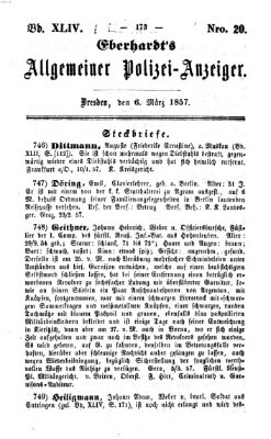 Eberhardt's allgemeiner Polizei-Anzeiger (Allgemeiner Polizei-Anzeiger) Freitag 6. März 1857