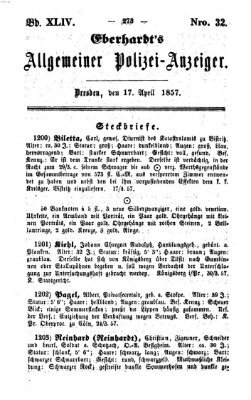 Eberhardt's allgemeiner Polizei-Anzeiger (Allgemeiner Polizei-Anzeiger) Freitag 17. April 1857