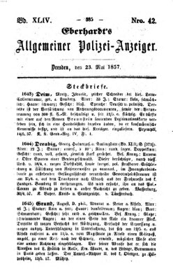 Eberhardt's allgemeiner Polizei-Anzeiger (Allgemeiner Polizei-Anzeiger) Samstag 23. Mai 1857