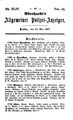 Eberhardt's allgemeiner Polizei-Anzeiger (Allgemeiner Polizei-Anzeiger) Freitag 29. Mai 1857