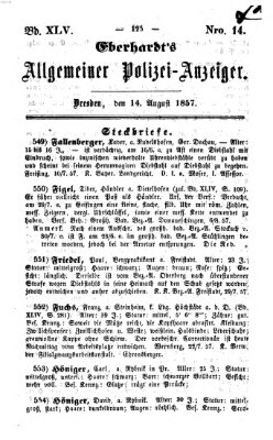 Eberhardt's allgemeiner Polizei-Anzeiger (Allgemeiner Polizei-Anzeiger) Freitag 14. August 1857