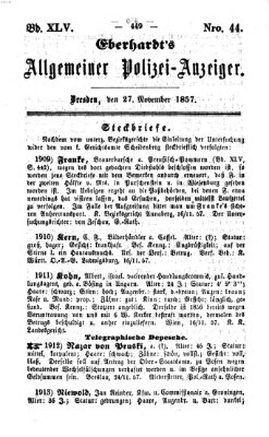 Eberhardt's allgemeiner Polizei-Anzeiger (Allgemeiner Polizei-Anzeiger) Freitag 27. November 1857