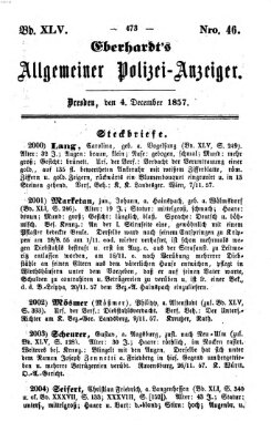 Eberhardt's allgemeiner Polizei-Anzeiger (Allgemeiner Polizei-Anzeiger) Freitag 4. Dezember 1857
