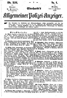 Eberhardt's allgemeiner Polizei-Anzeiger (Allgemeiner Polizei-Anzeiger) Dienstag 5. Januar 1858