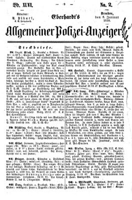 Eberhardt's allgemeiner Polizei-Anzeiger (Allgemeiner Polizei-Anzeiger) Freitag 8. Januar 1858