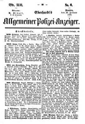 Eberhardt's allgemeiner Polizei-Anzeiger (Allgemeiner Polizei-Anzeiger) Freitag 22. Januar 1858