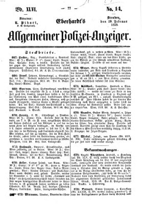 Eberhardt's allgemeiner Polizei-Anzeiger (Allgemeiner Polizei-Anzeiger) Freitag 19. Februar 1858